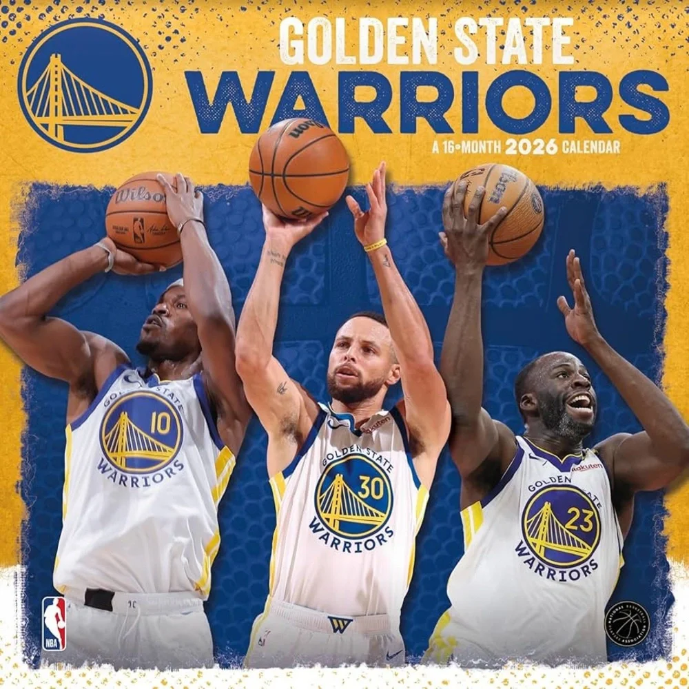Golden State Warriors 2026 Blue and Yellow Calendar